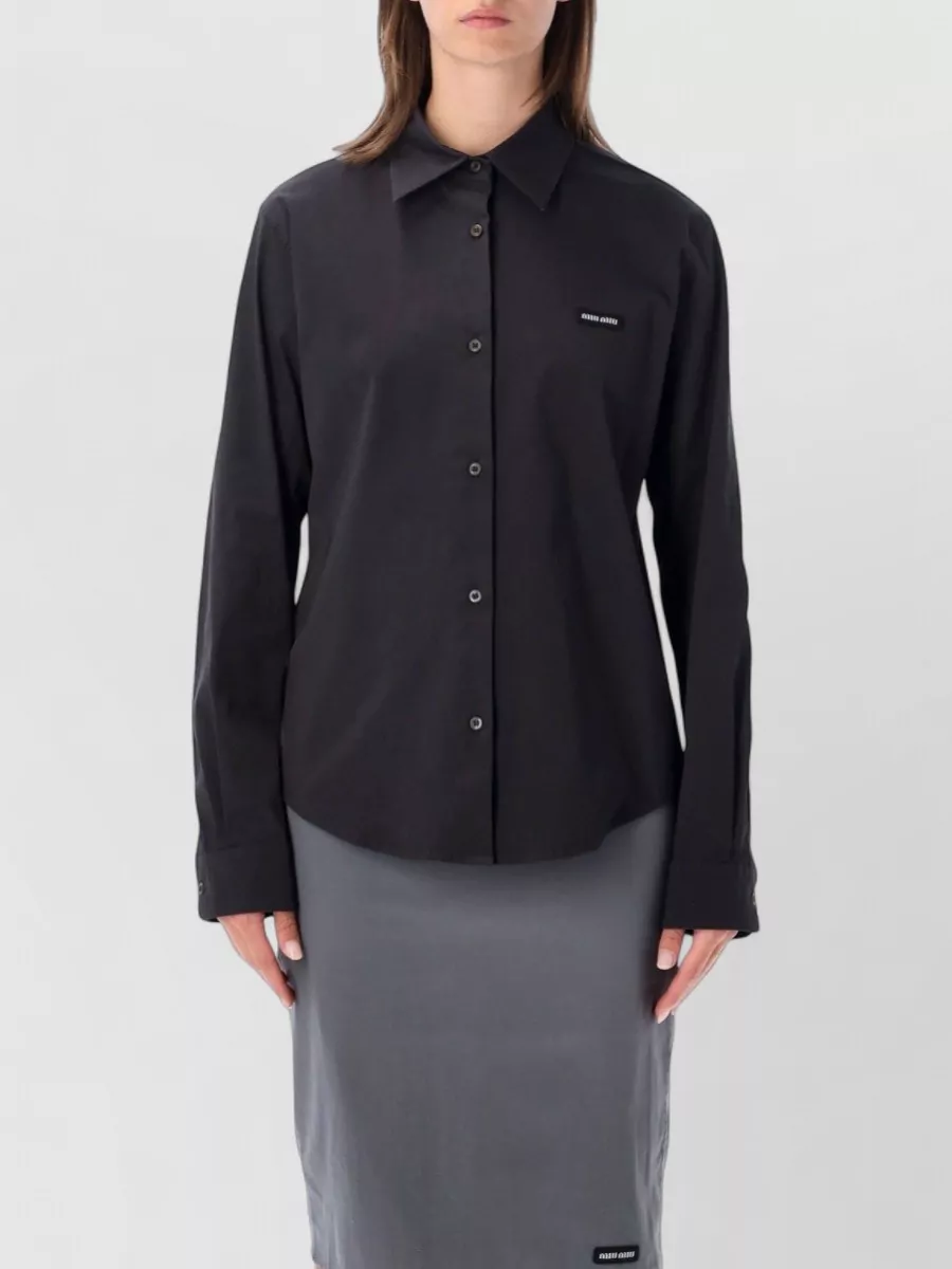 Miu Miu Stretch poplin straight-fit shirt