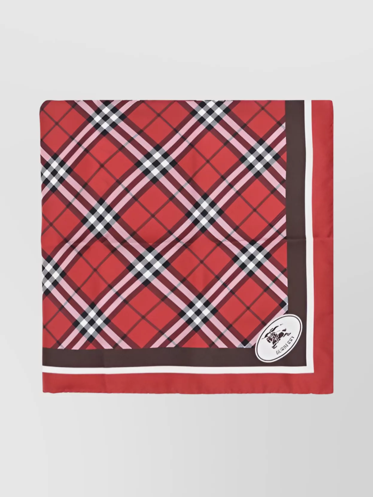 Burberry Hand-rolled Silk Checkered Scarf With Plaid Pattern