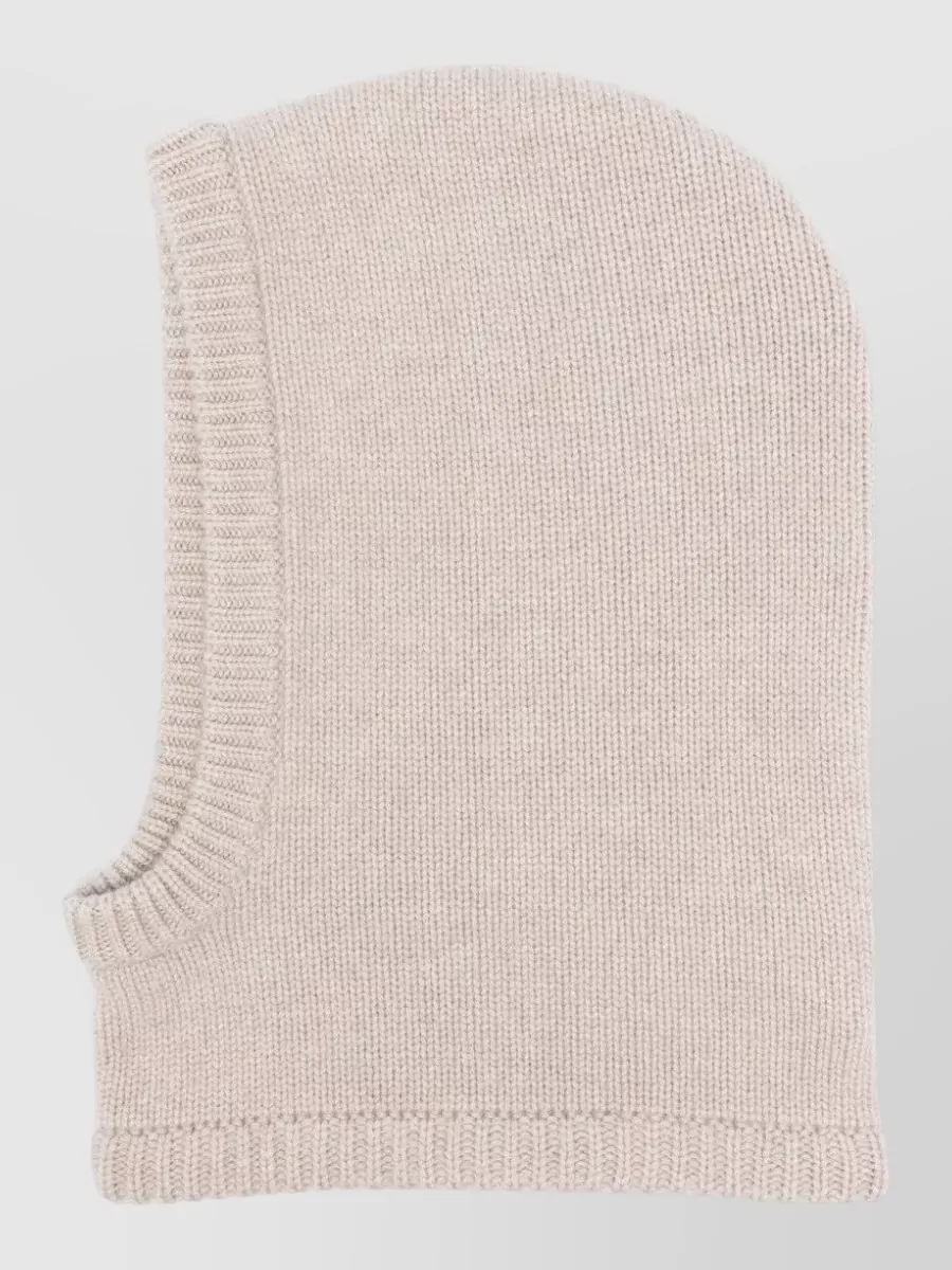 Lisa Yang Cashmere Ribbed Cutout Balaclava