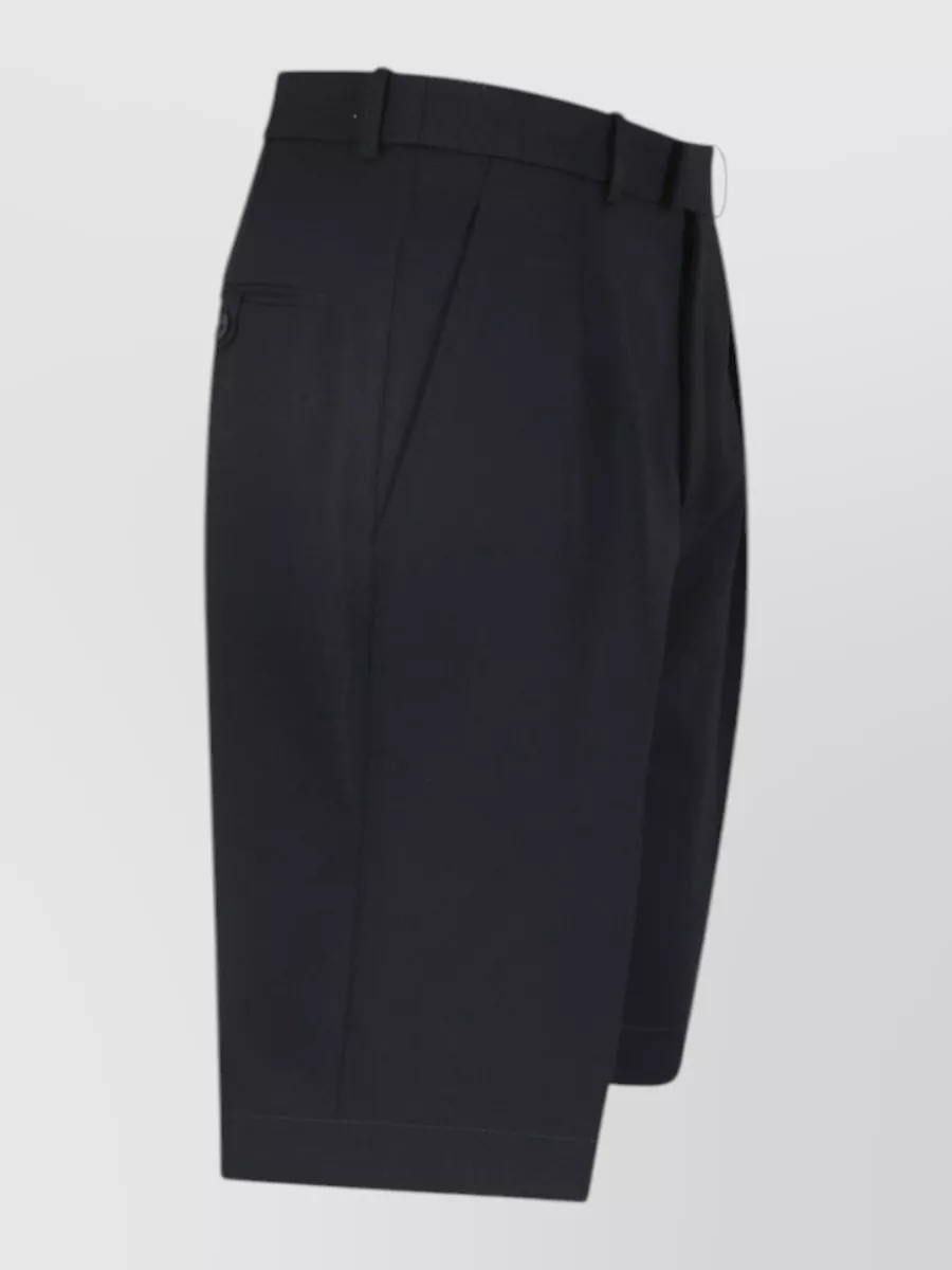 Saint Laurent Wool Straight Bermuda Shorts