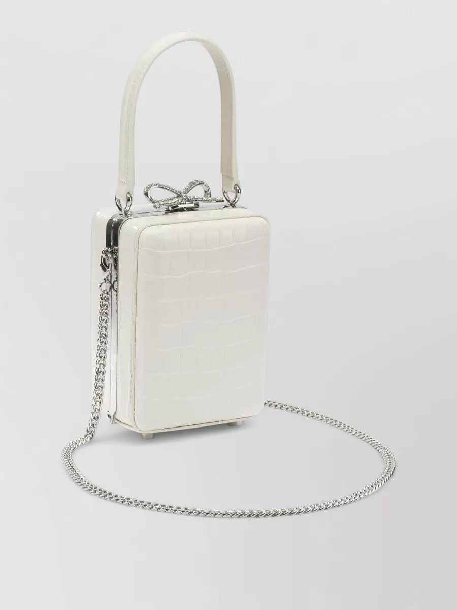 Self-Portrait Diamante Micro Leather Mini Bag