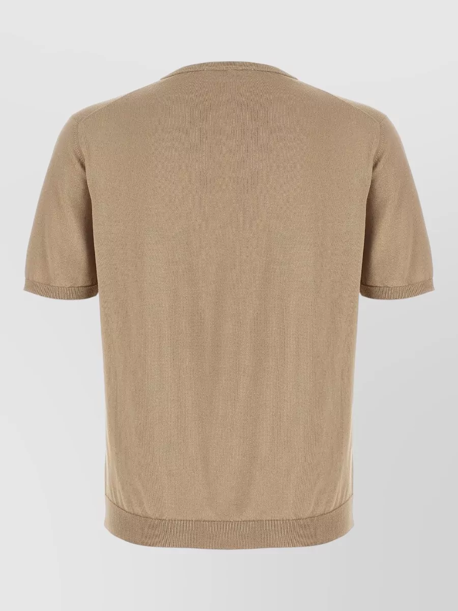 Roberto Collina Cotton Short-Sleeve Crew-Neck Sweater