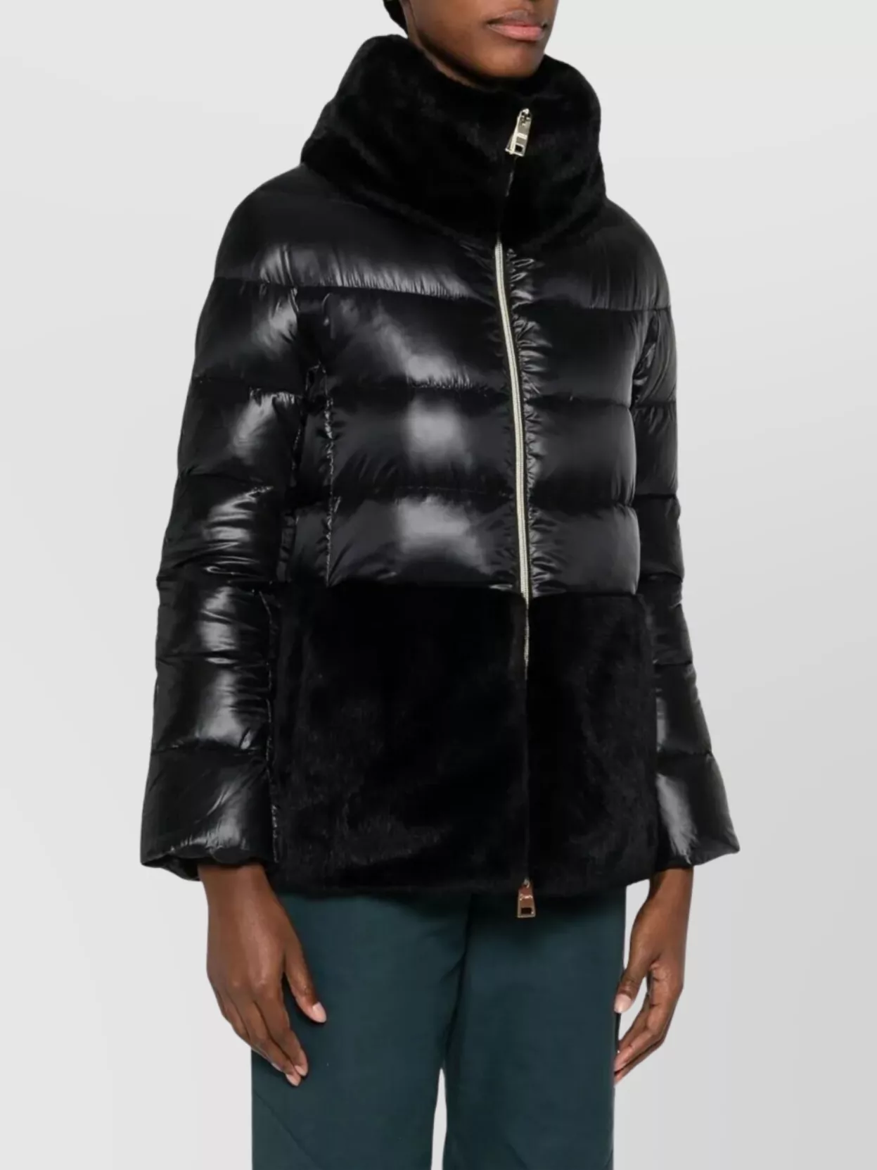 Herno Lightweight Nylon Cape Fur Panel