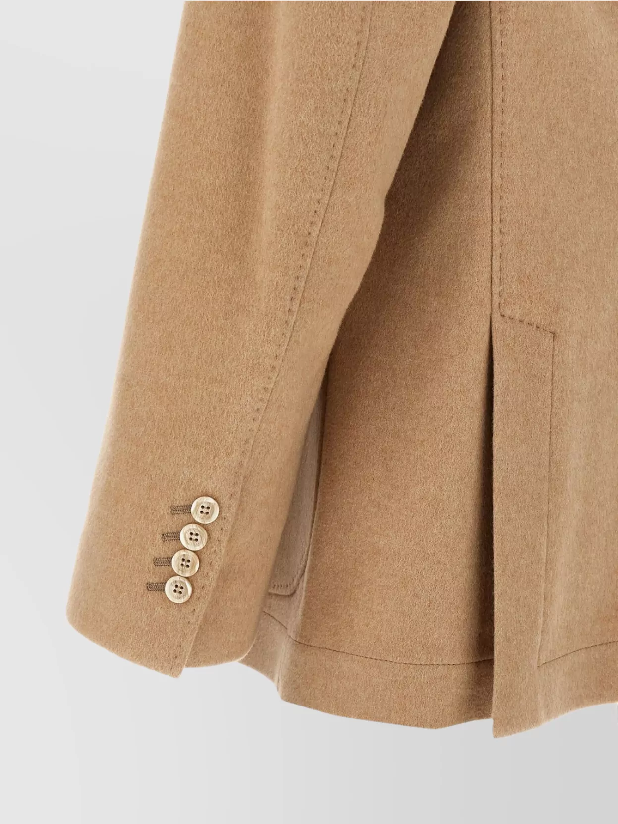 Brunello Cucinelli Stand Collar Short Coat With Back Vent In Brown