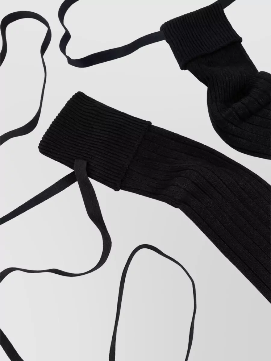 Ann Demeulemeester Cotton Knee-High Socks