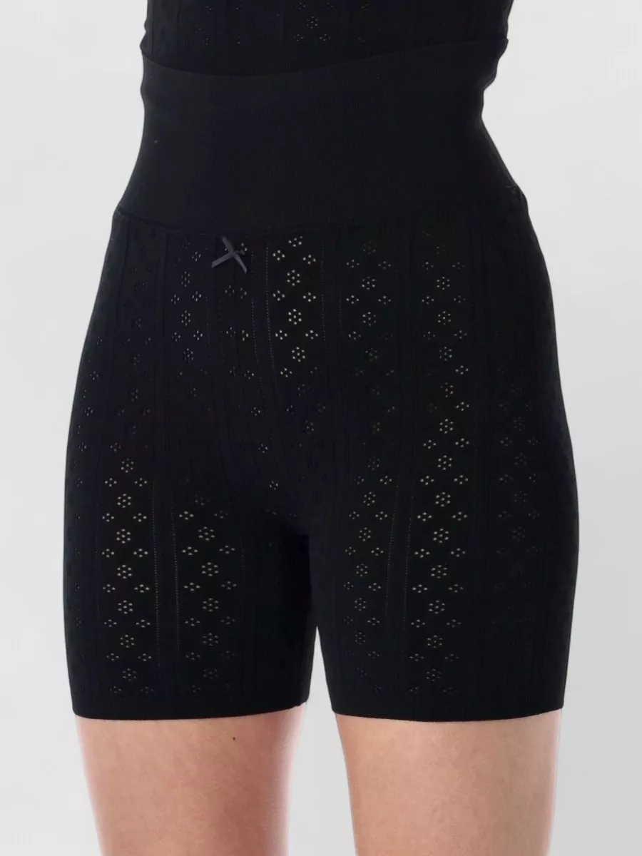 Jw Anderson Pointelle Knit Fitted Short Shorts
