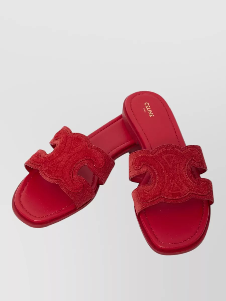 Celine Suede Leather Mule Sandals