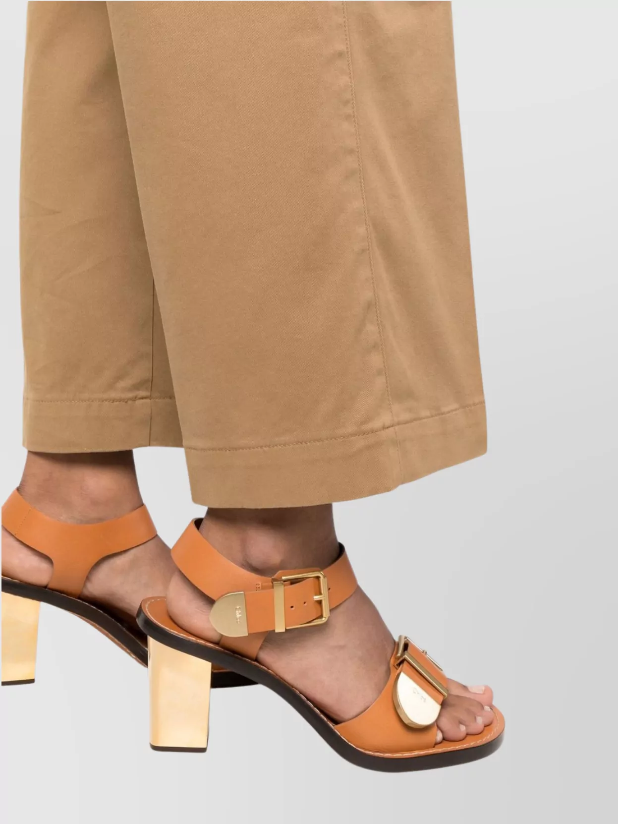 Ralph Lauren Cropped High-Waisted Trousers With Wide Leg
