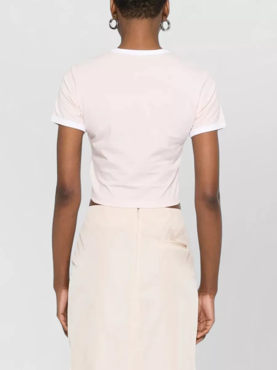 Casablanca Triangle Graphic Crop Baby T-Shirt Top