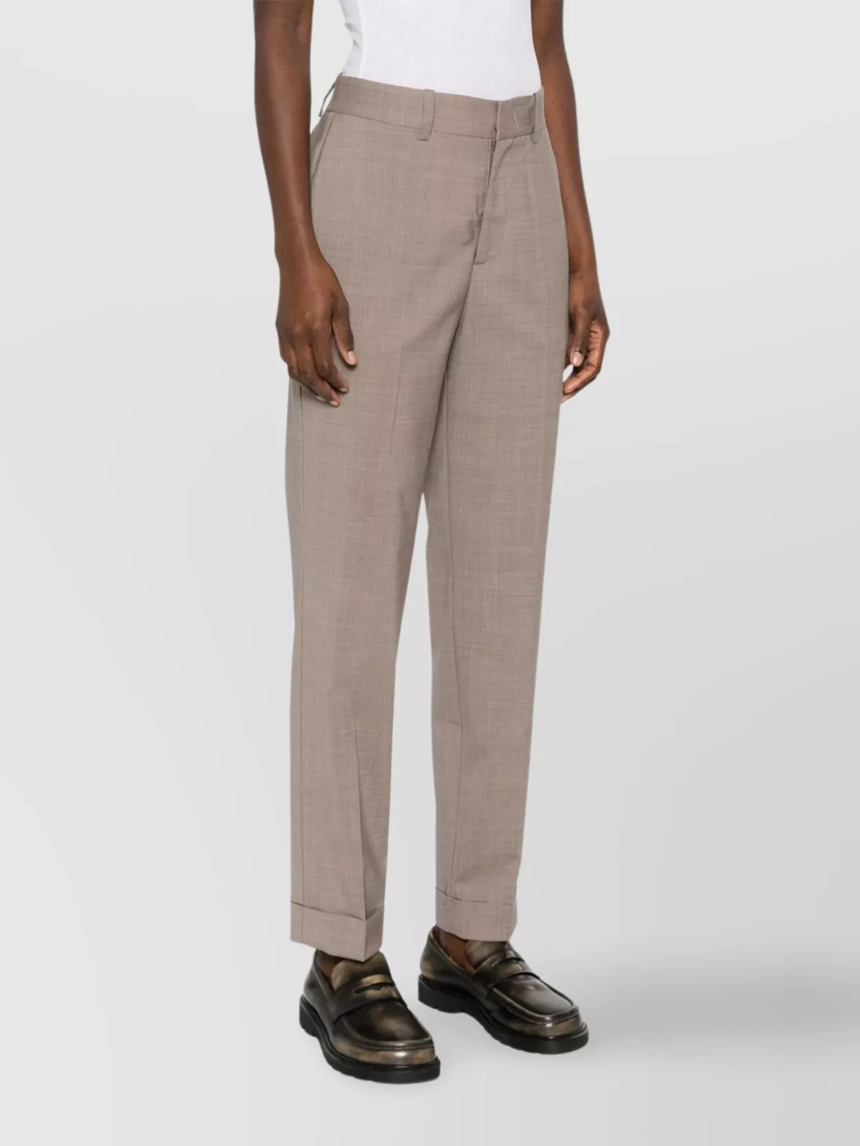 Parosh Tailored Trousers With Cuffed Hem And Pockets