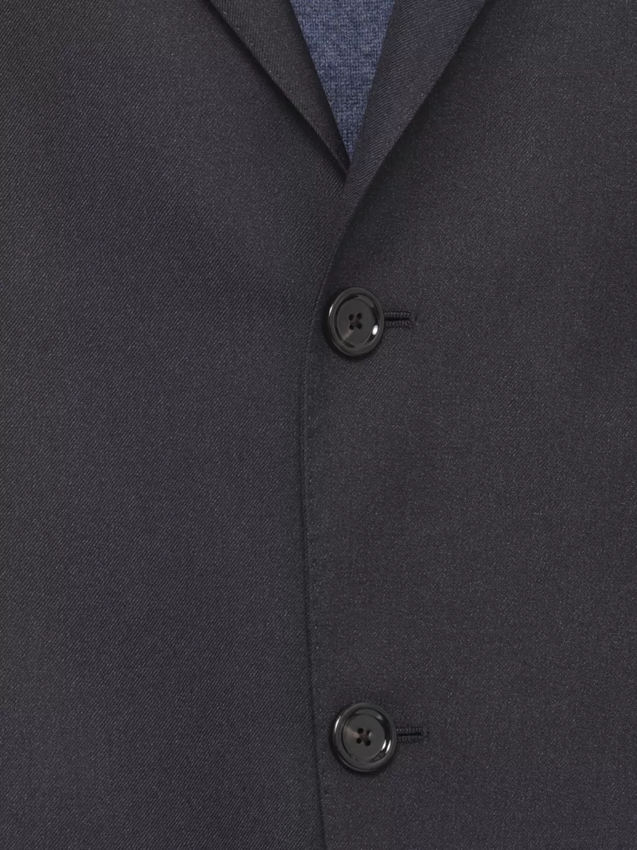 Lardini Wool Blazer Structured Cut Lapel Pin Detail