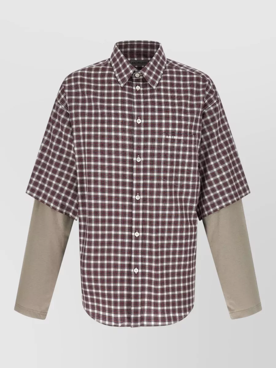 Balenciaga Checked cotton long-sleeve shirt