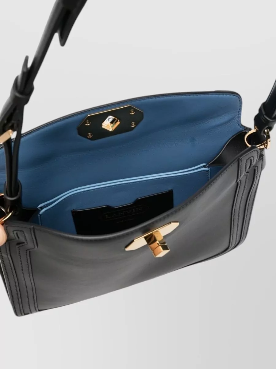 Lanvin Lanvin Logo Leather Clutch Bag