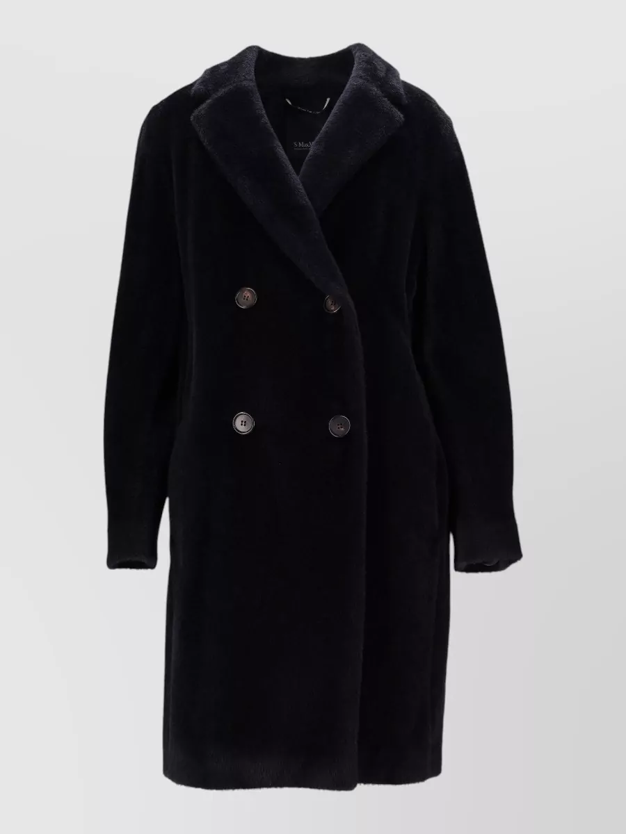 S Max Mara alpaca virgin wool double breasted coat