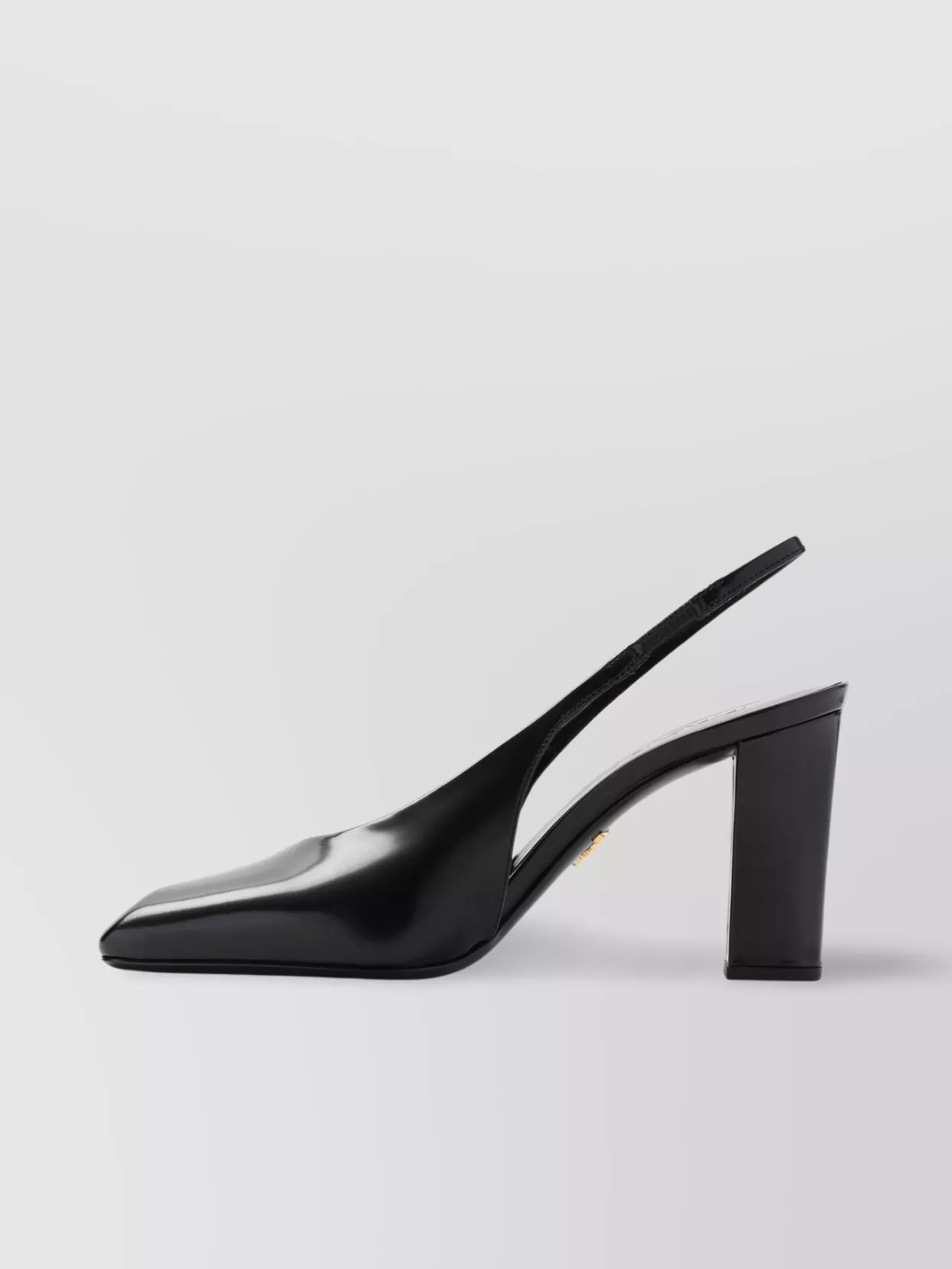 Prada Heel Block Toe Square Pumps