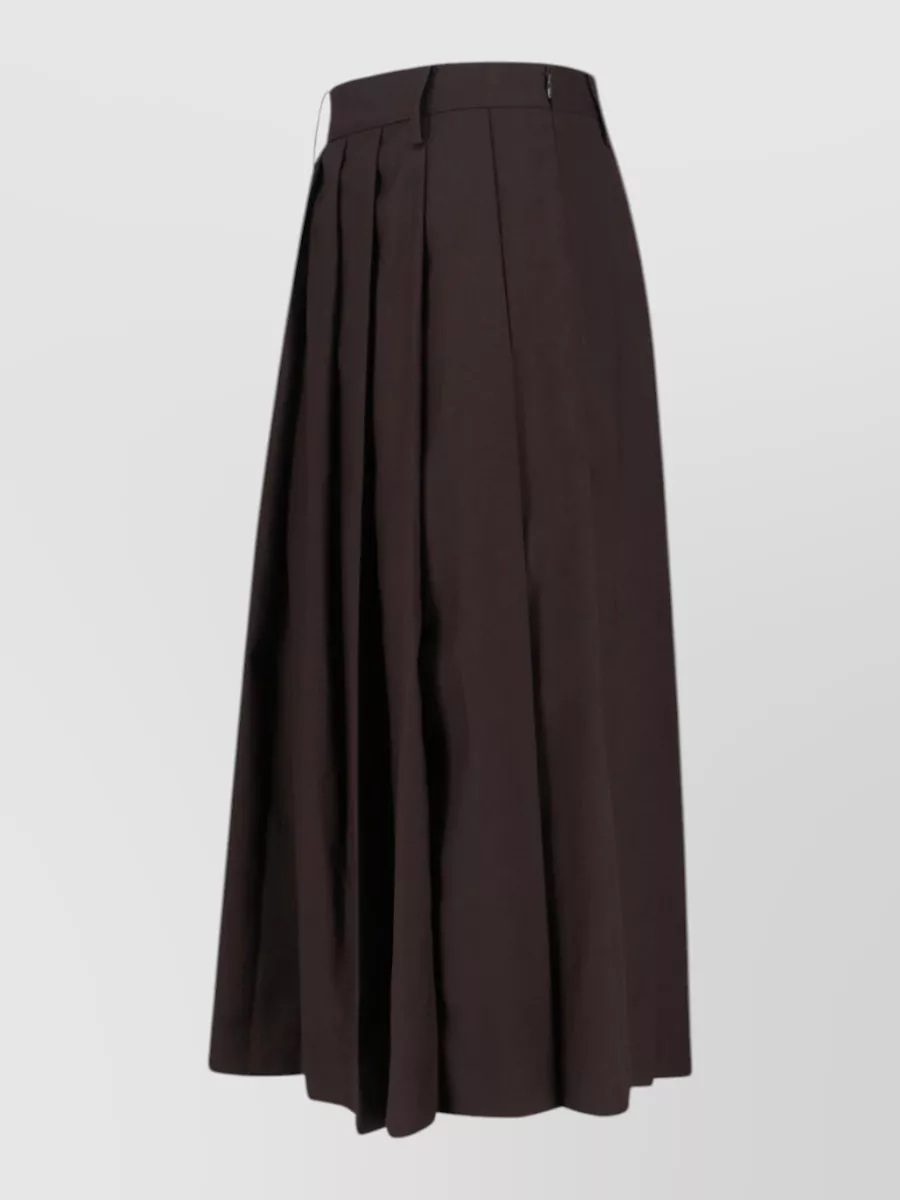 Dunst Knee-Length Pleated Skirt