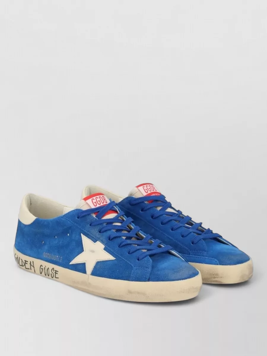 Golden Goose Suede Sneakers Featuring Star Emblem Rubber Sole