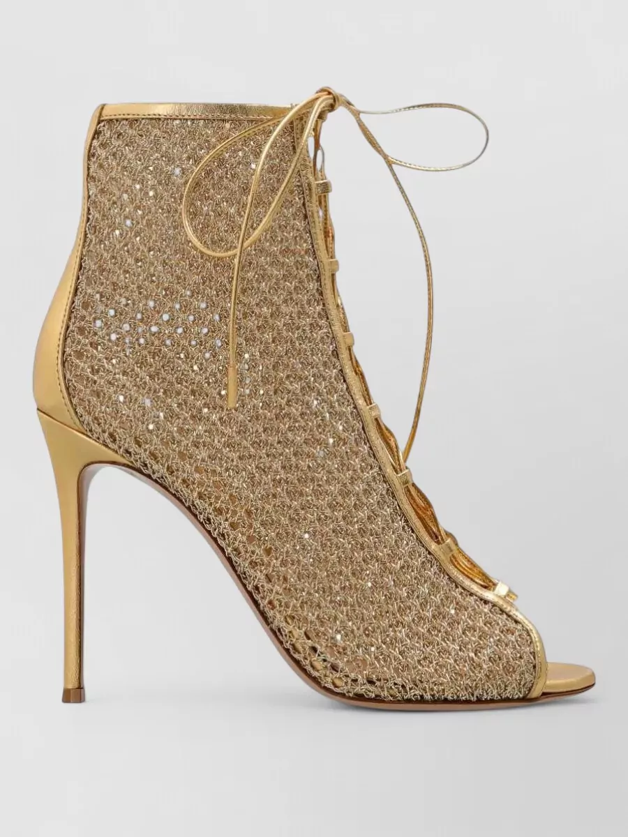 Gianvito Rossi Leather Lace-Up Pumps