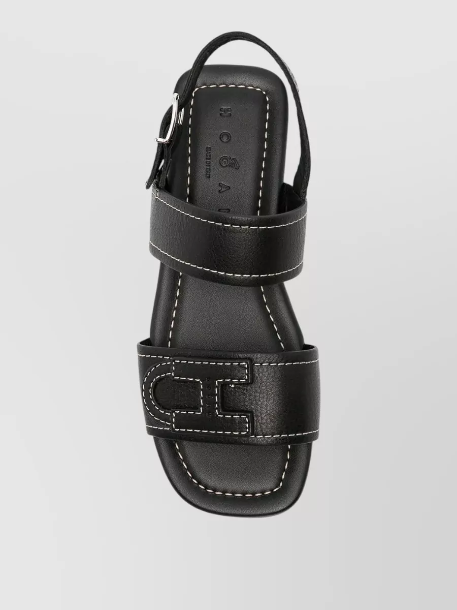 Hogan Leather Ankle-Strap Sandals