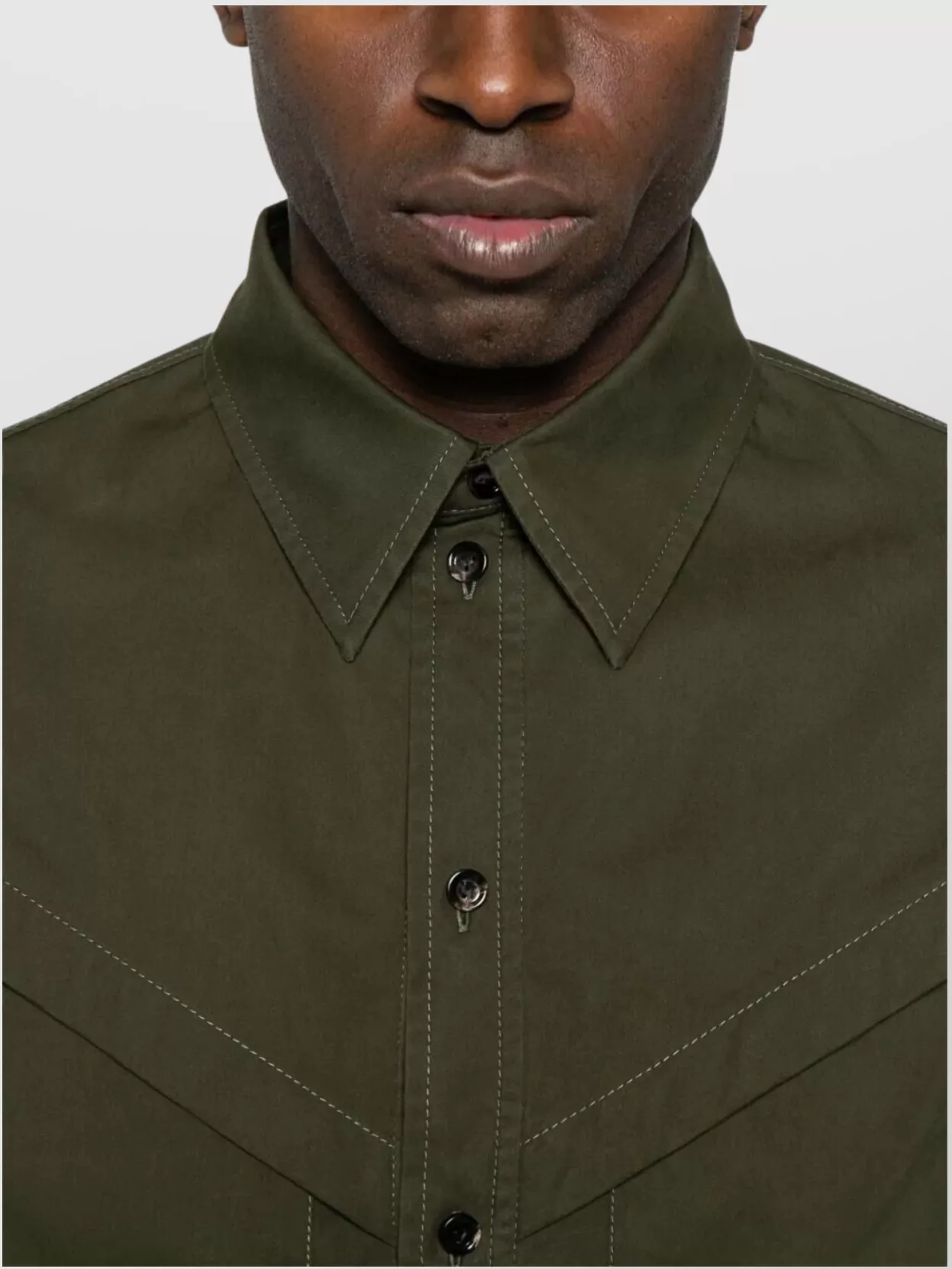 Bottega Veneta Light Cotton Twill Short Sleeved Shirt