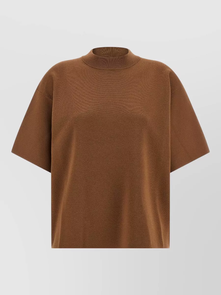 S Max Mara Viscose milano stitch short-sleeve sweater