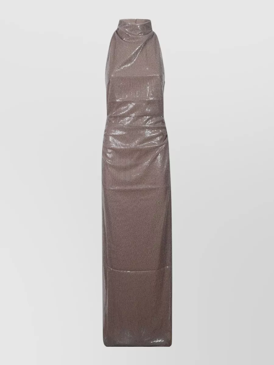 Rotate sequin high-neck maxi dress
