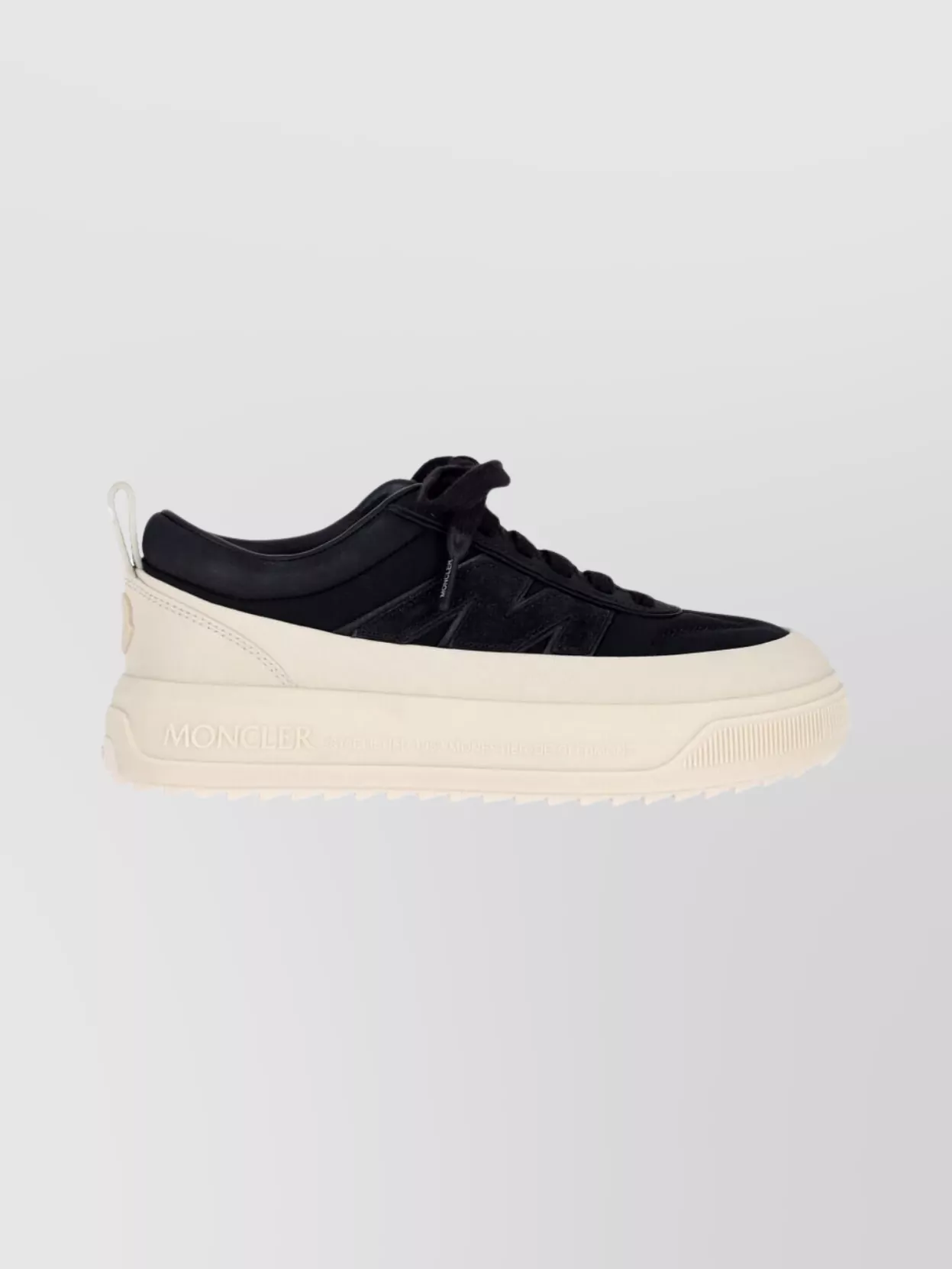 Moncler Casual Sneakers With Contrast Sole And Pull Tab