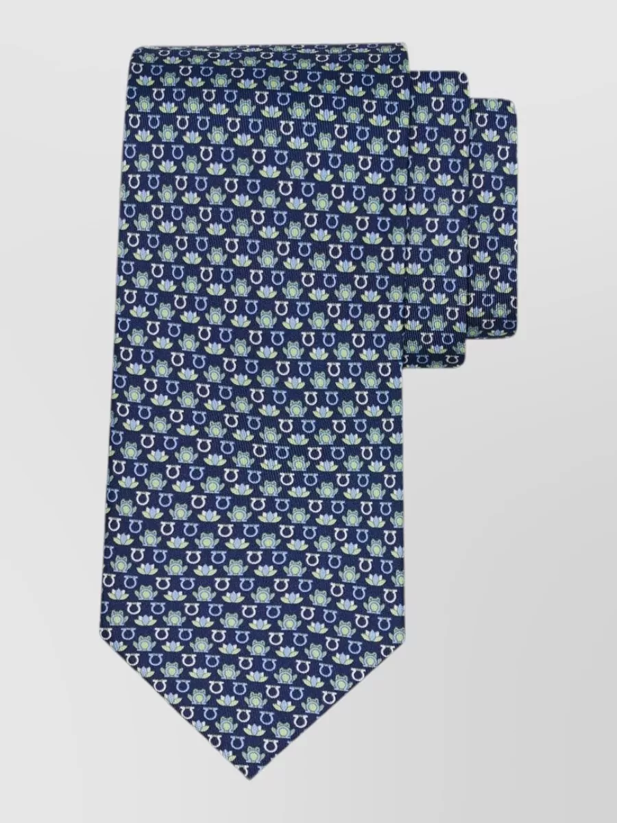 Ferragamo silk printed tie