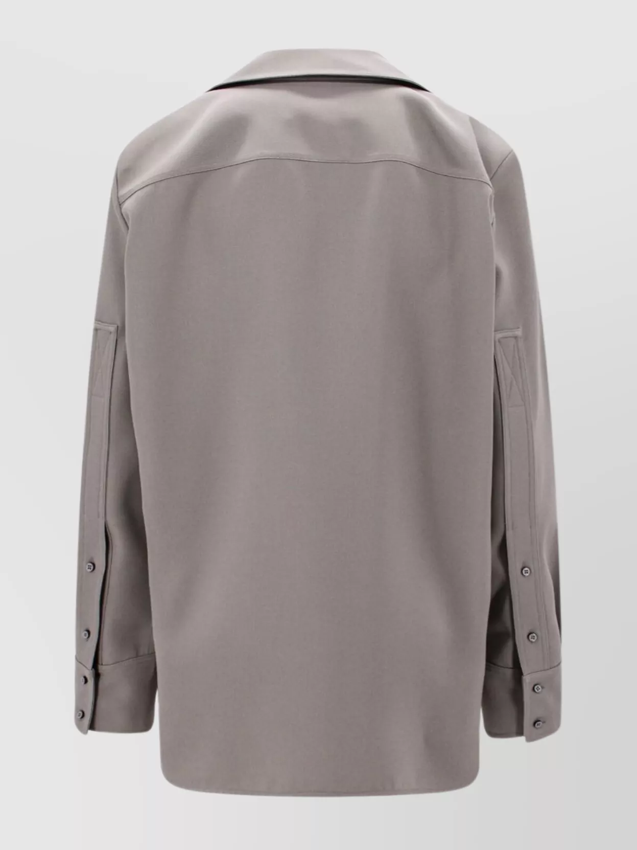 Shop Jil Sander Wool Shirt With V-neckline And Front Tie