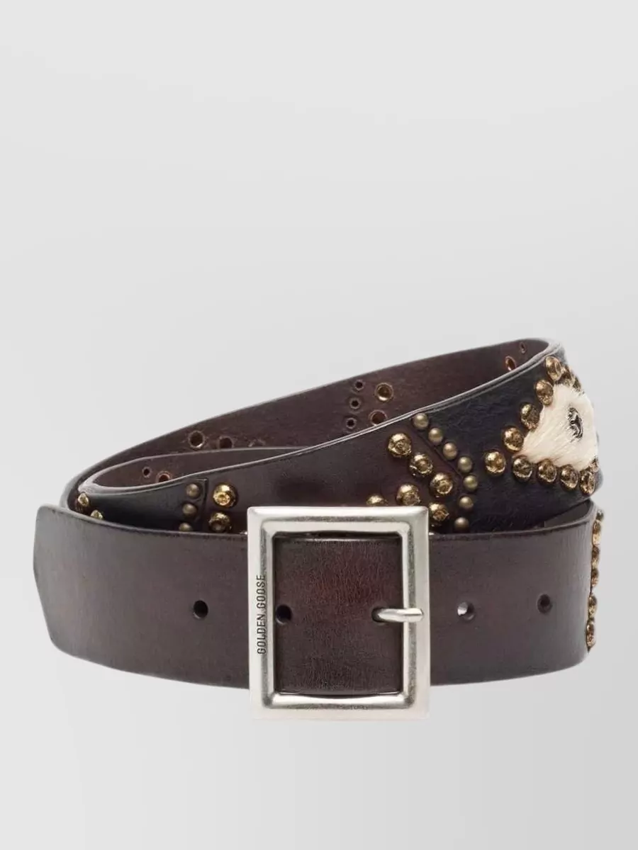 Golden Goose Studded Leather Belt
