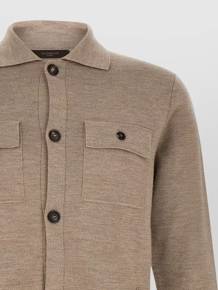Zanone Virgin Wool Shirt Jacket