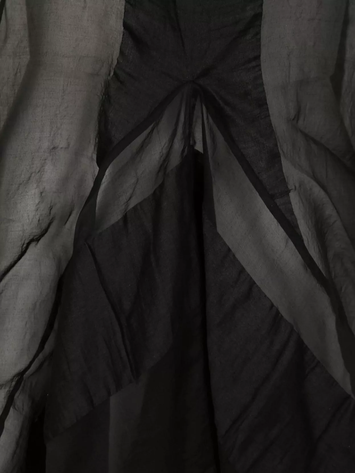 Uma Wang Layered Sheer Midi Dress With Back Tie