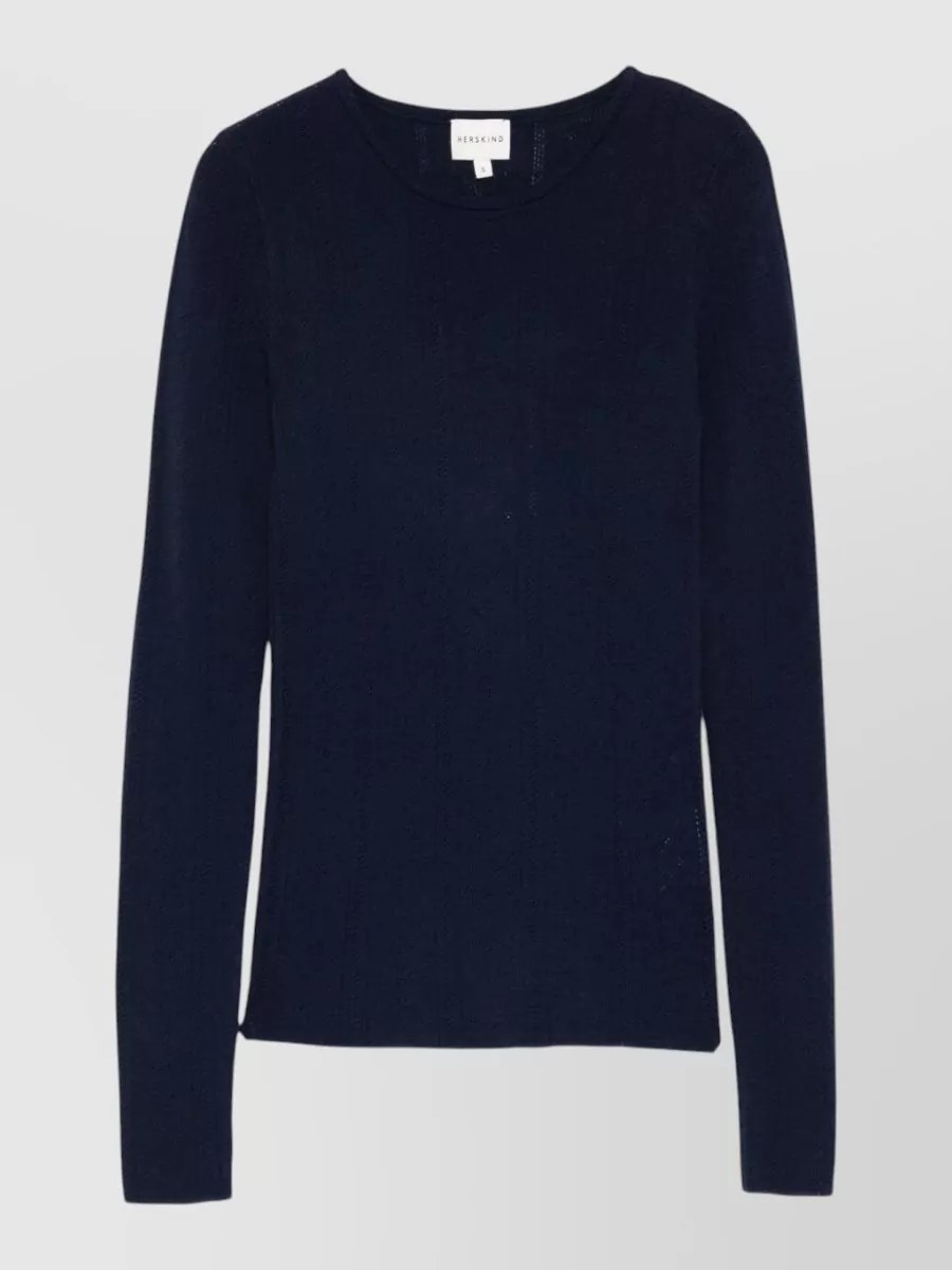 Herskind Merino Wool Crewneck Sweater Long Sleeves