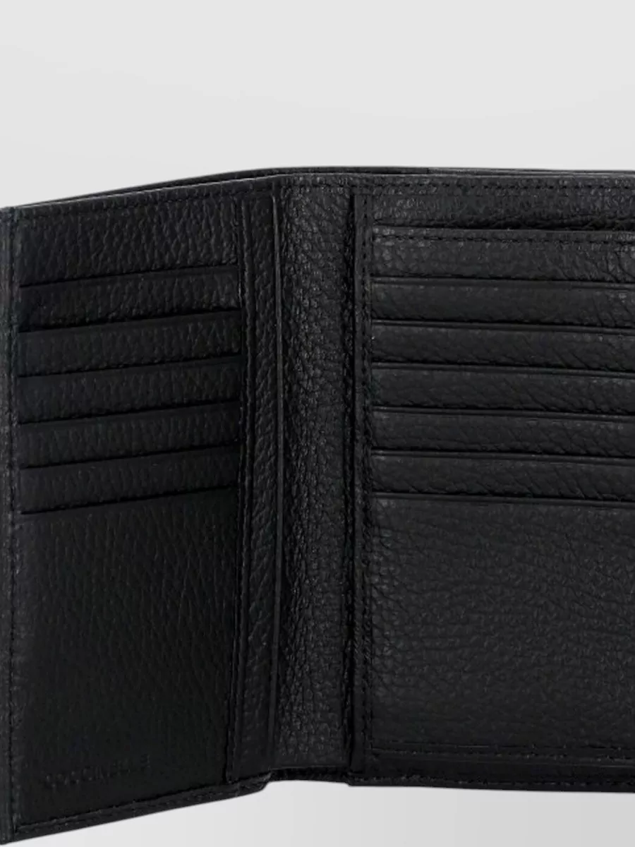 Coccinelle Pebbled Leather Foldable Wallet Rear Pocket