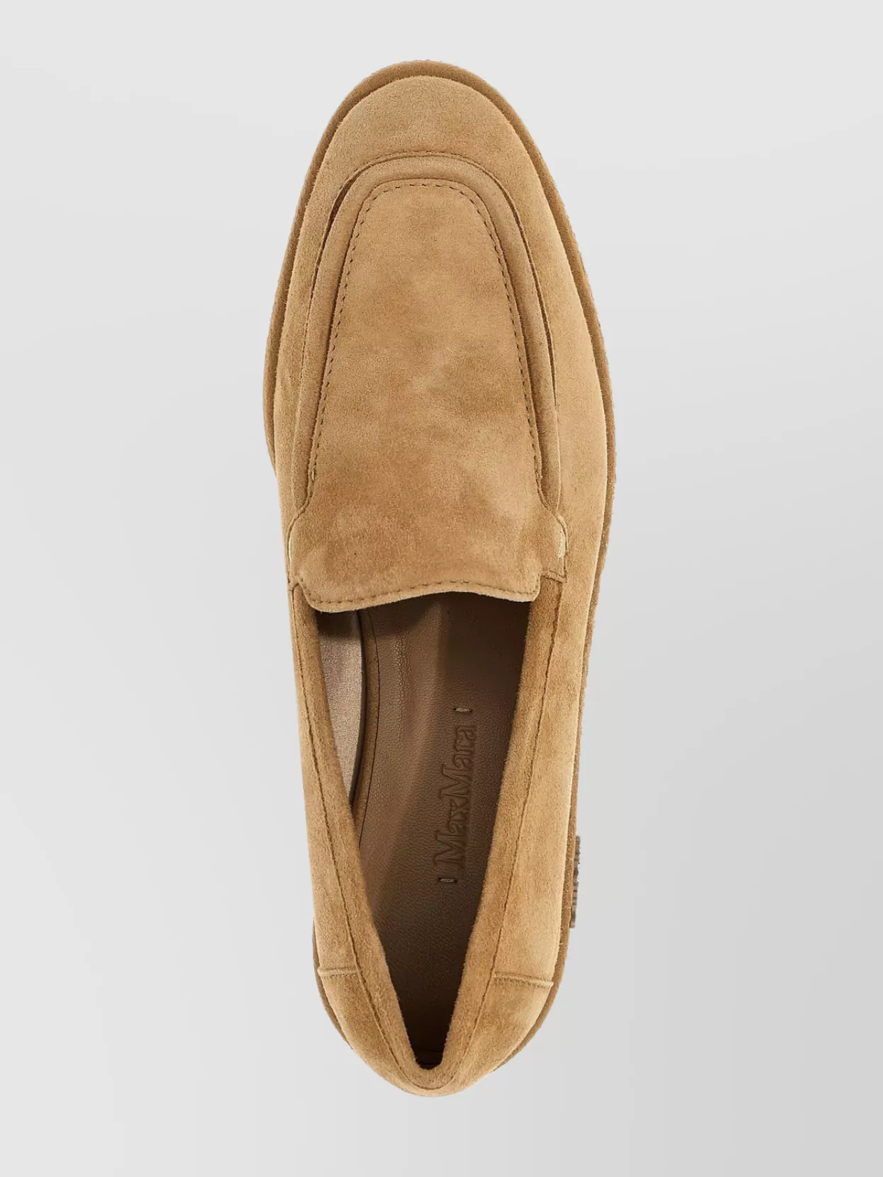 Max Mara Beige Goat Leather Loafers
