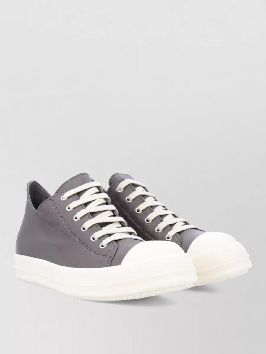 Rick Owens Leather Low-Top Sneakers