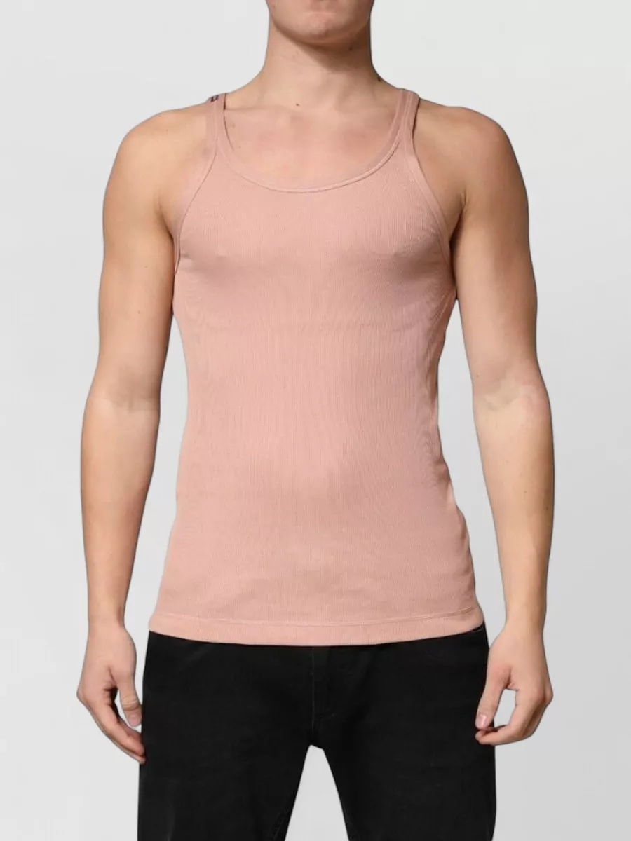 Dolce&Gabbana Cotton sleeveless round neck tank top