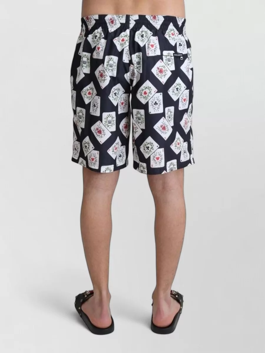 Dolce&Gabbana Printed Deck Swim Shorts