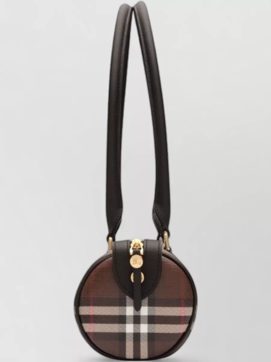 Burberry check mini coated canvas mini bag