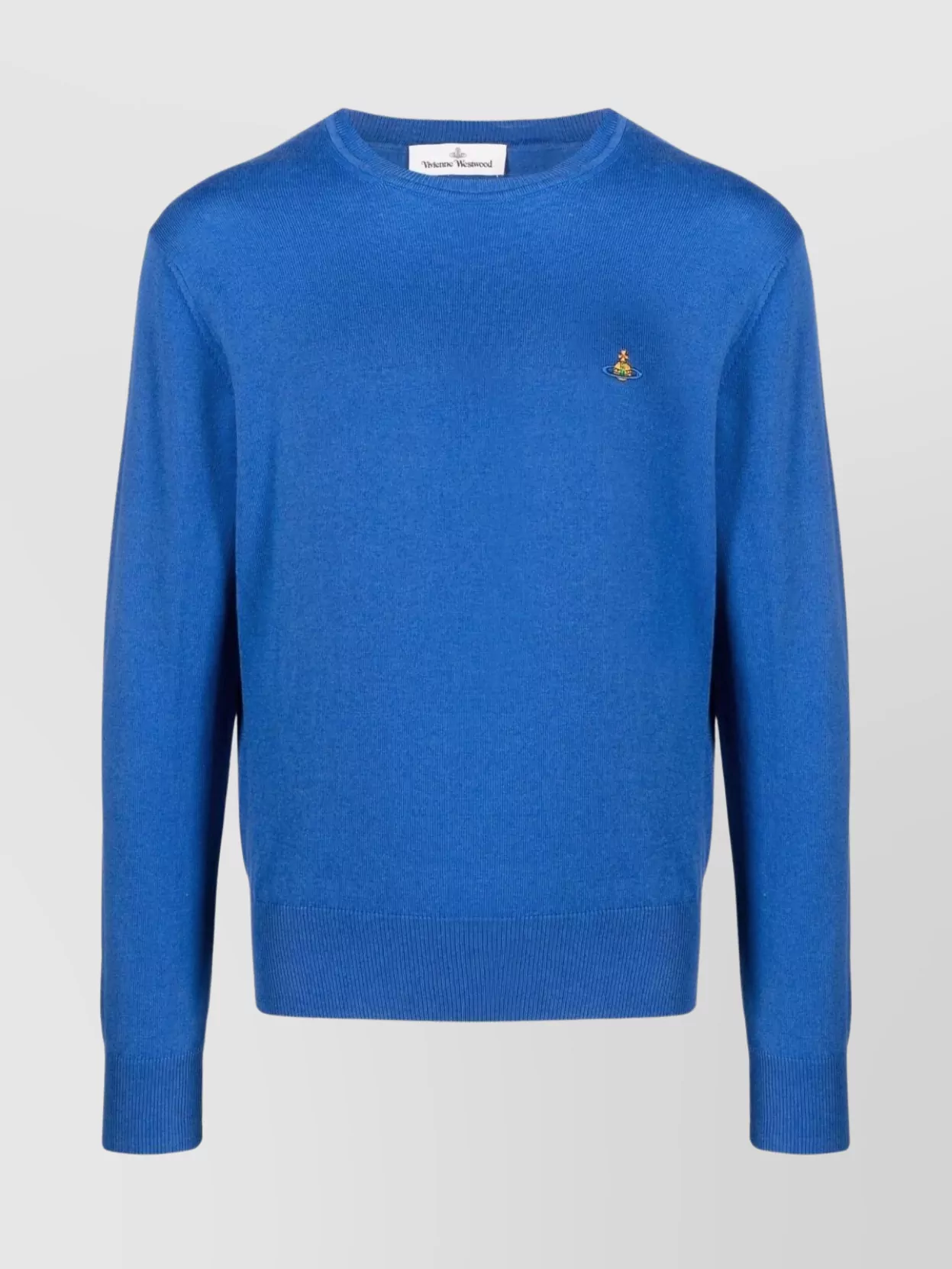 Shop Vivienne Westwood Orb Versatile Ribbed Crewneck Sweater In Blue