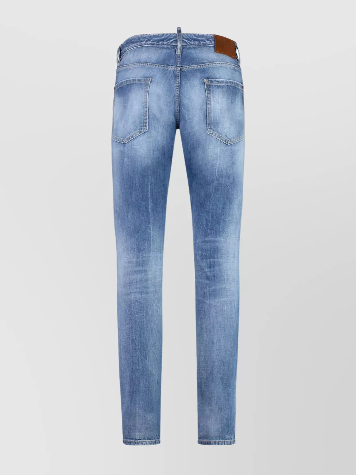 Dsquared2 Stylish Distressed Denim Trousers With Faded Wash