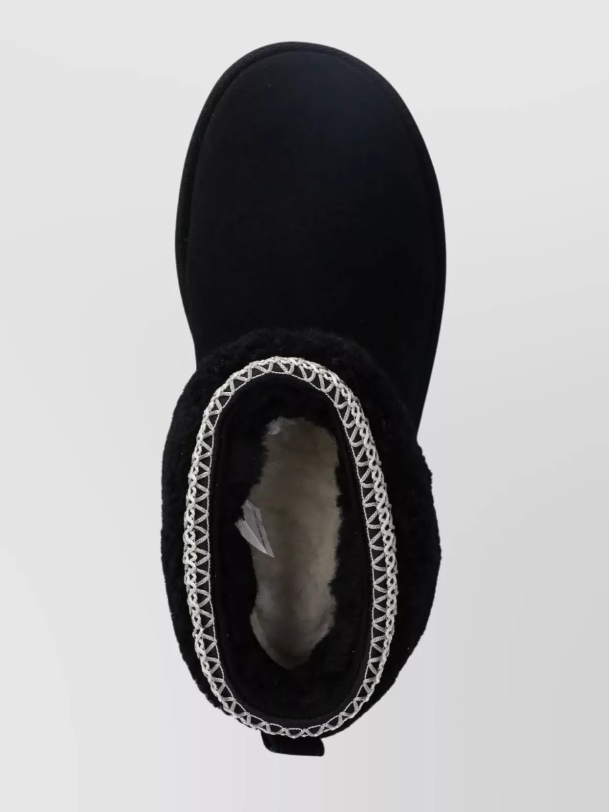 Shop Ugg Fur Trim Ankle Boots With Ridged Sole