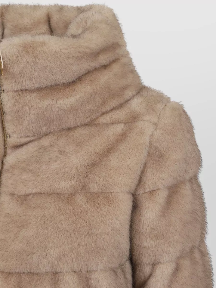Herno Faux Fur Cape Coat