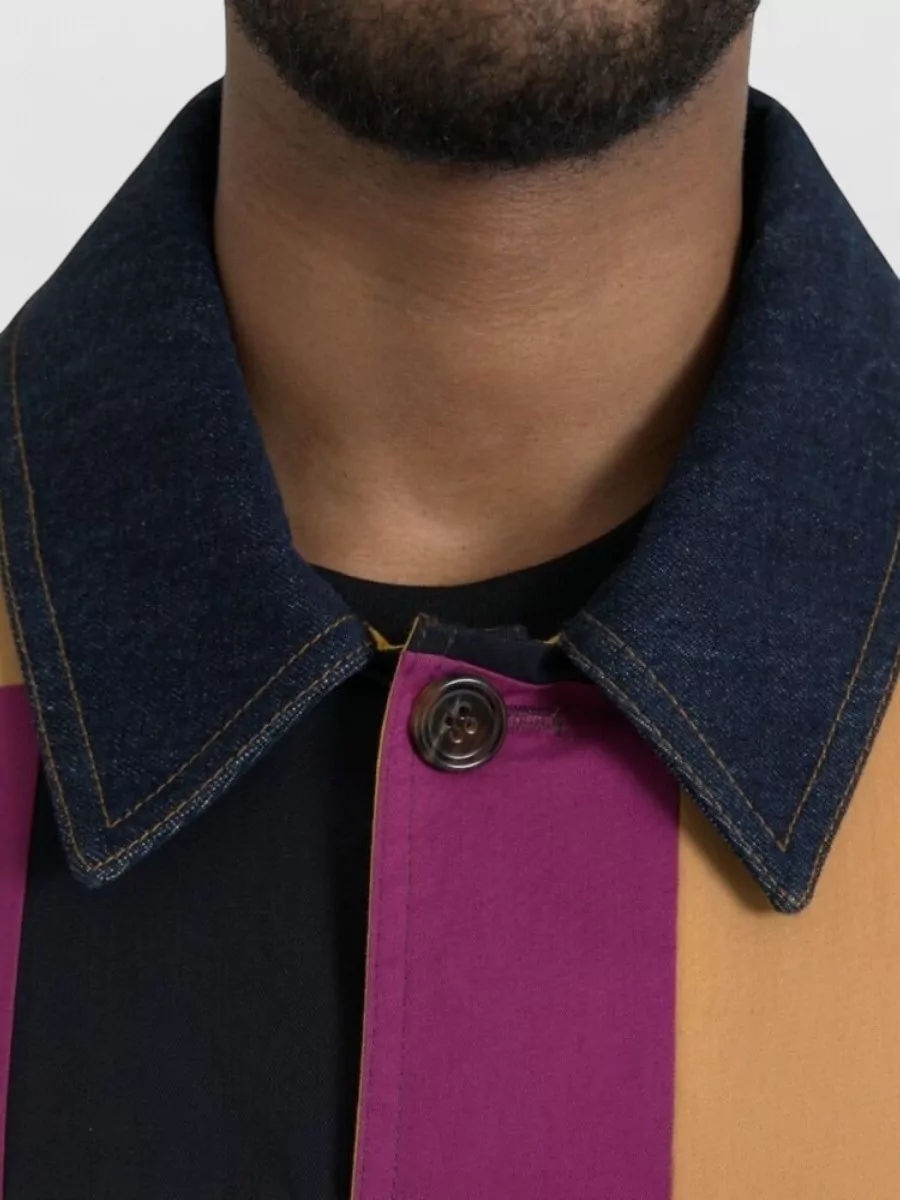 Dolce&Gabbana Cotton Patchwork Single-Breasted Coat