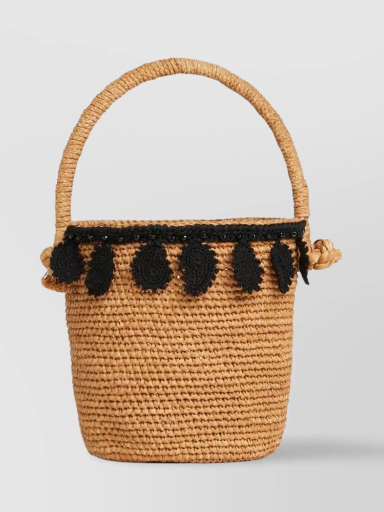 Alanui Woven Paisley Motif Raffia Tote Bag