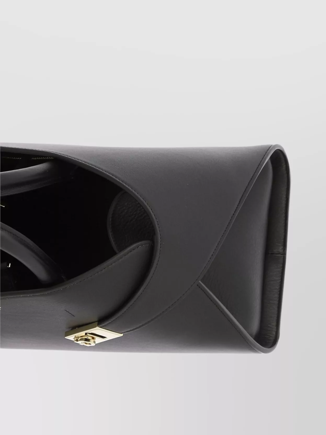 Ferragamo Hardware Gold-tone Shoulder Bag Structured Handles