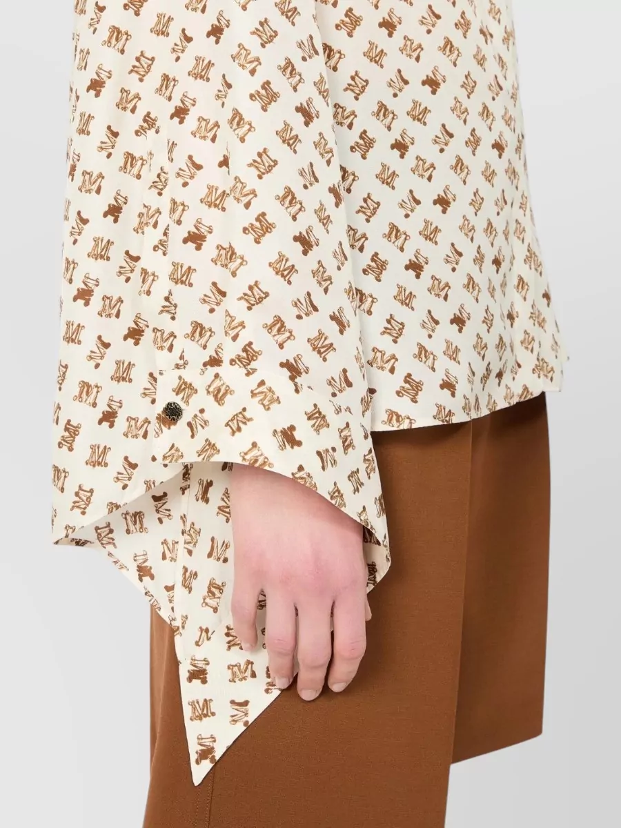 Max Mara Silk Printed Oversized Shirt