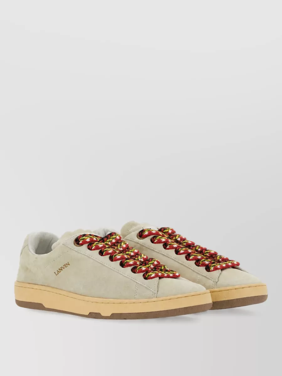Lanvin Leather Lace-Up Sneakers