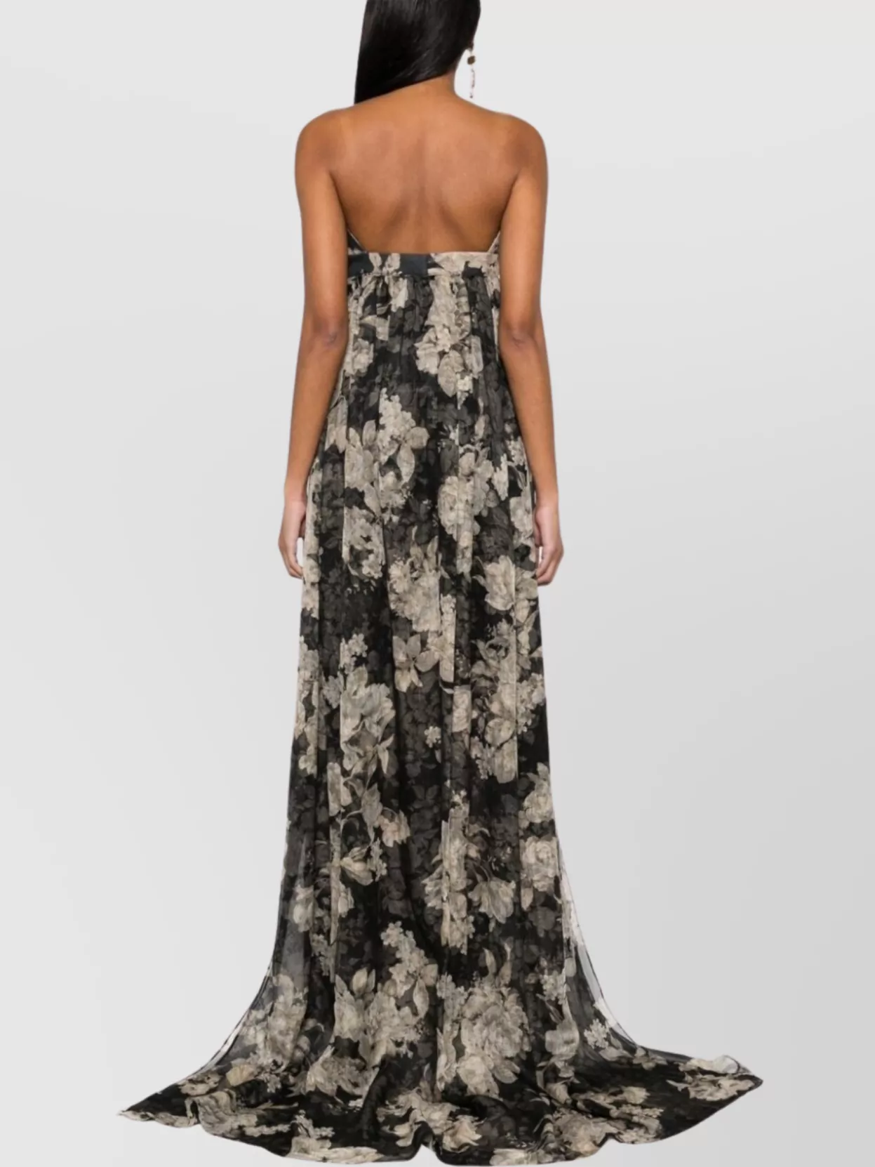 Max Mara Floral Print Cotton Long Dress