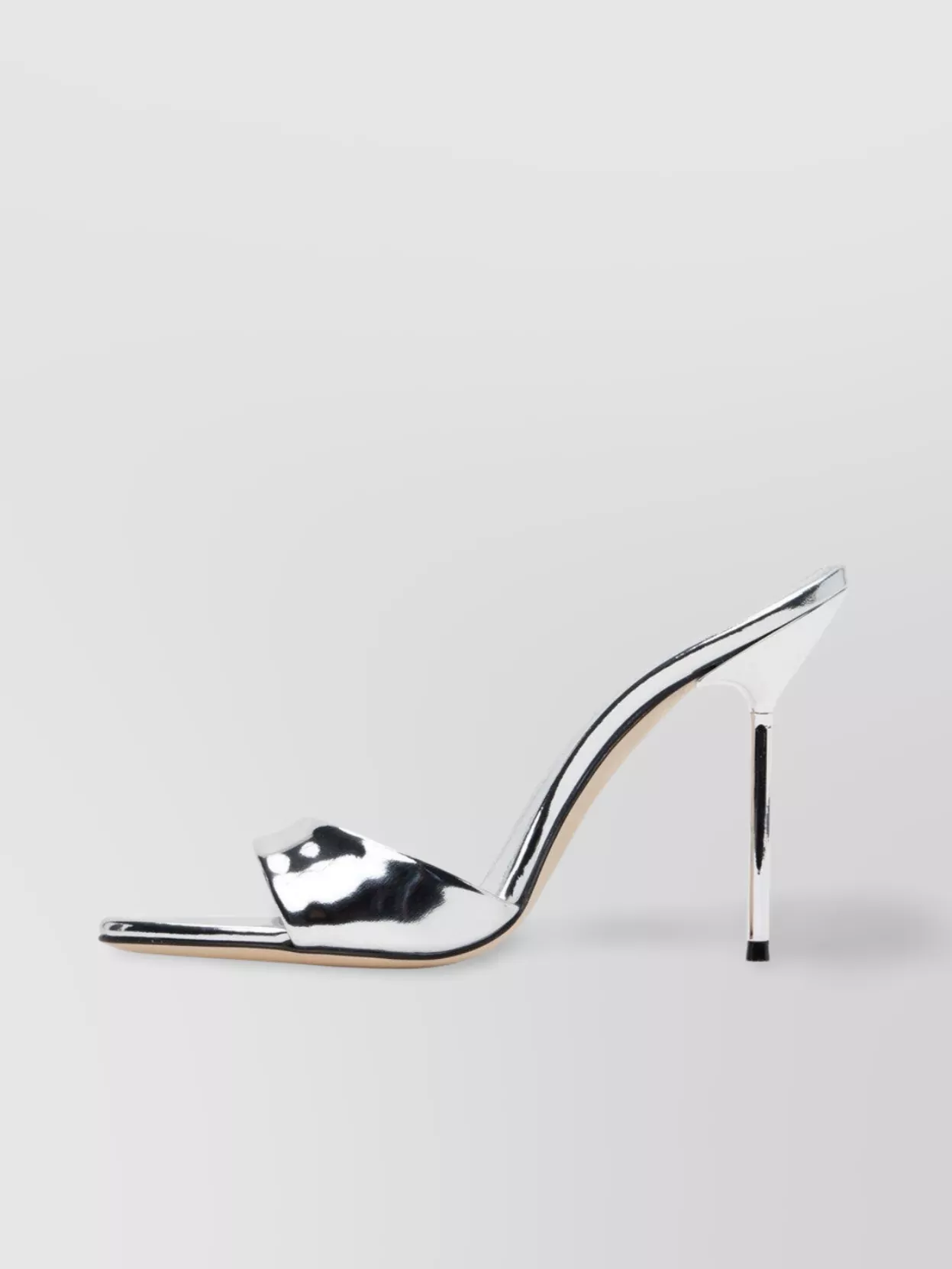 Paris Texas Lidia Mule Stiletto Heel Leather Sandals
